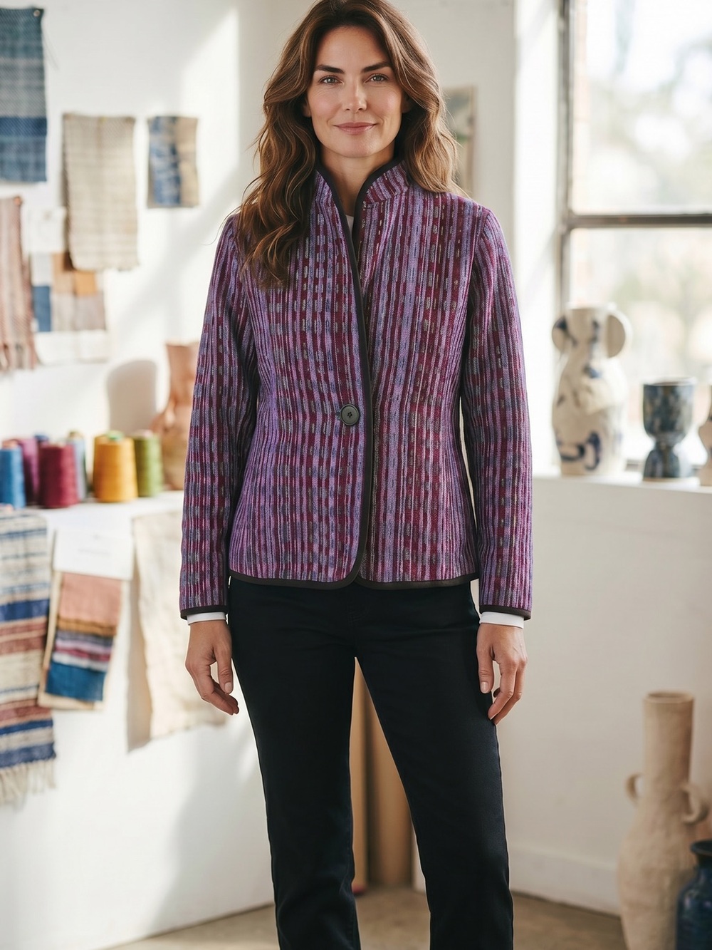 Trimdin Reversible Artisan Single Button Jacket.